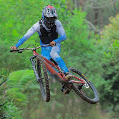Agung Prio Apriliano professional downhill mountain bike rider